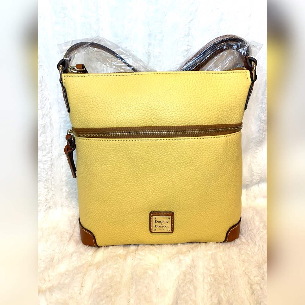 Dooney & Bourke Yellow Pebble Grain Crossbody NWT